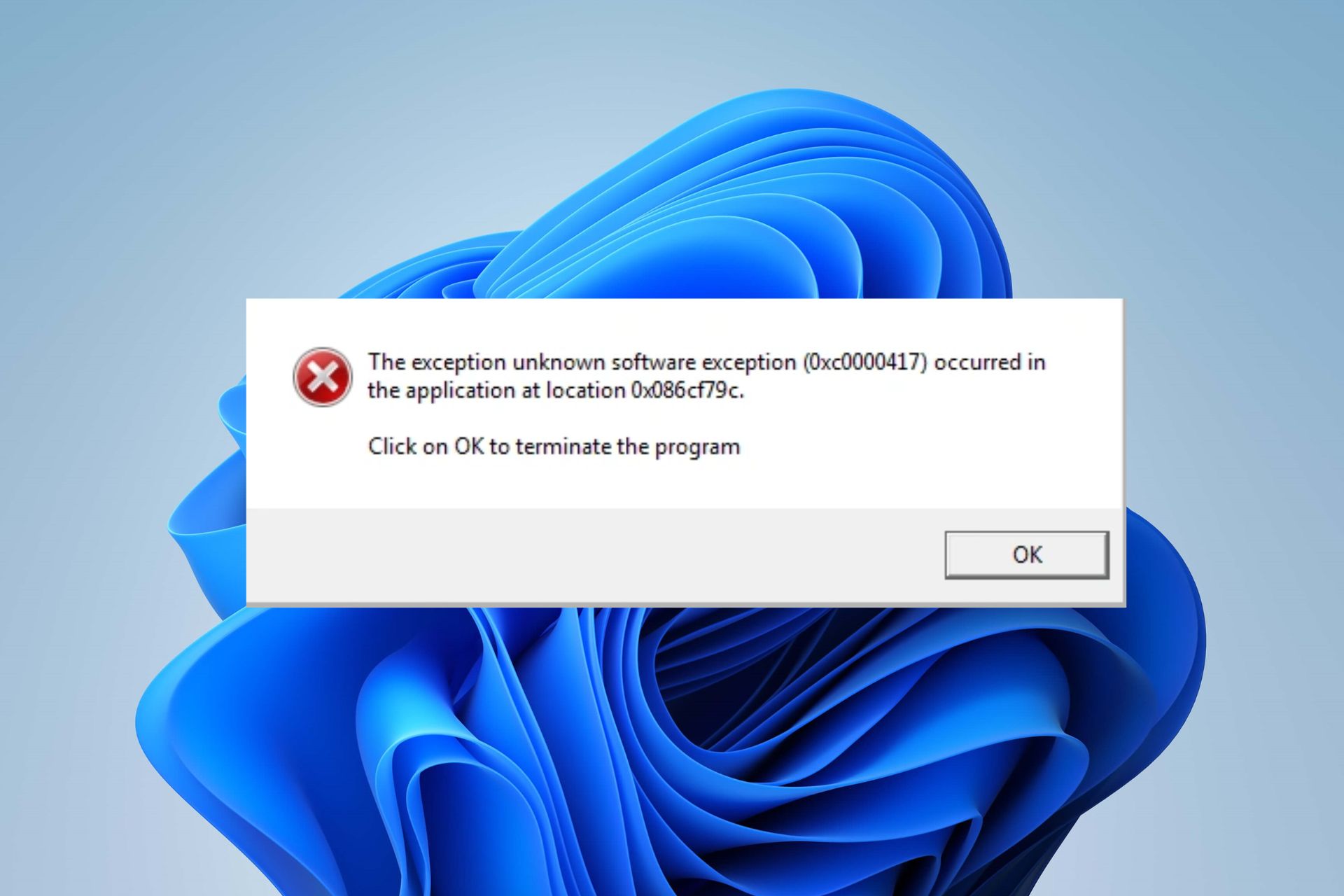 fix 0xc0000417 exception error