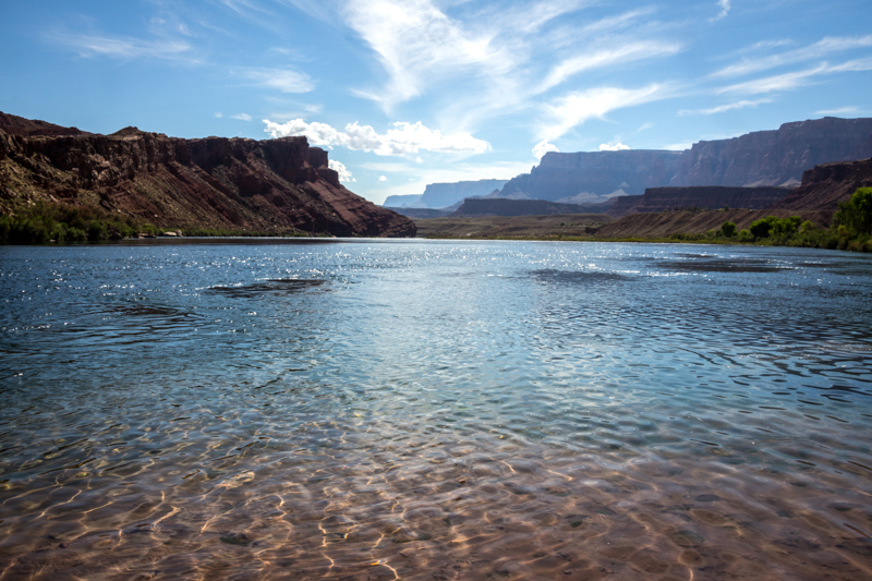 Mile Zero at Lee's Ferry in the Grand Canyon.