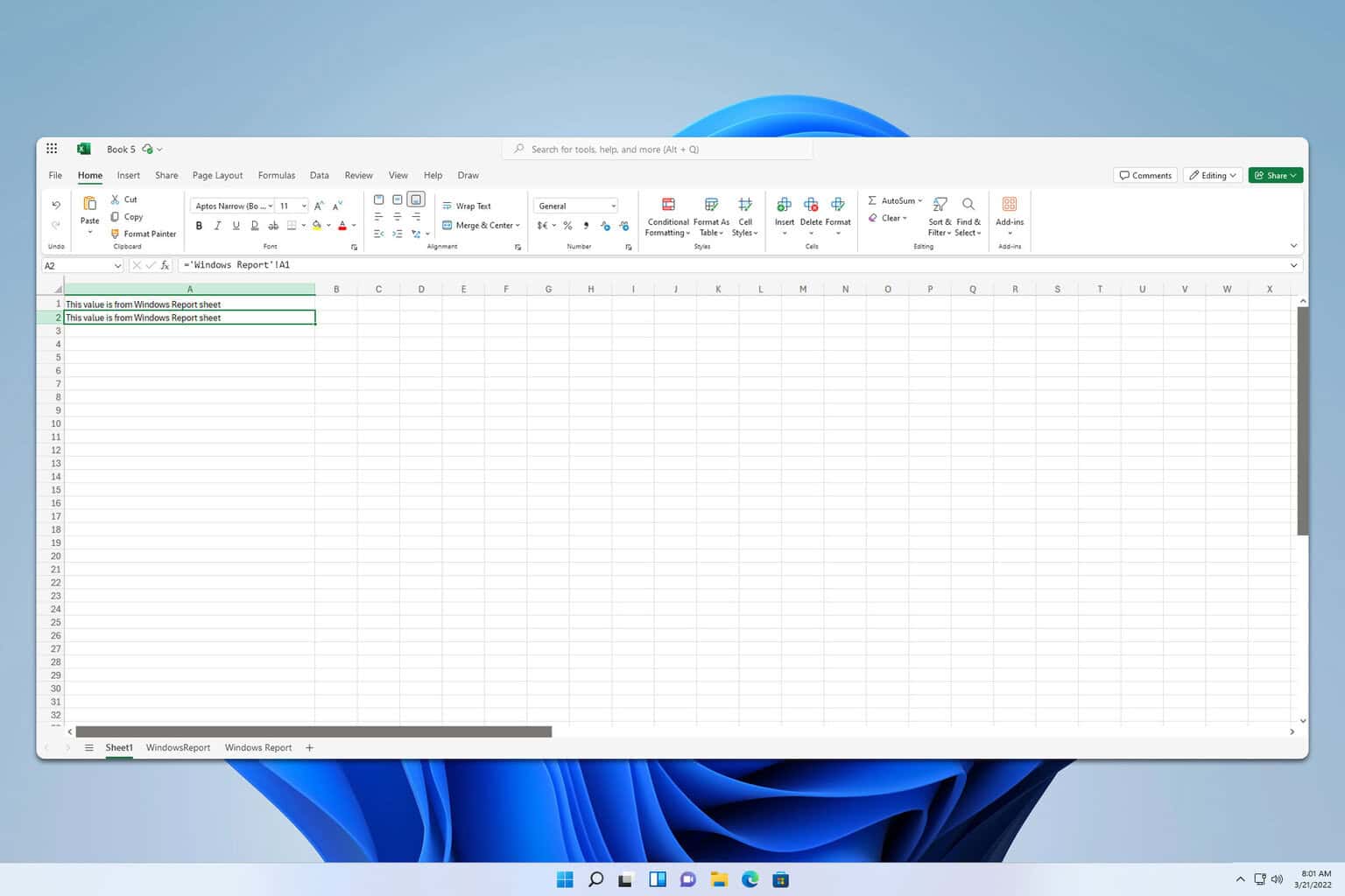 excel reference another sheet