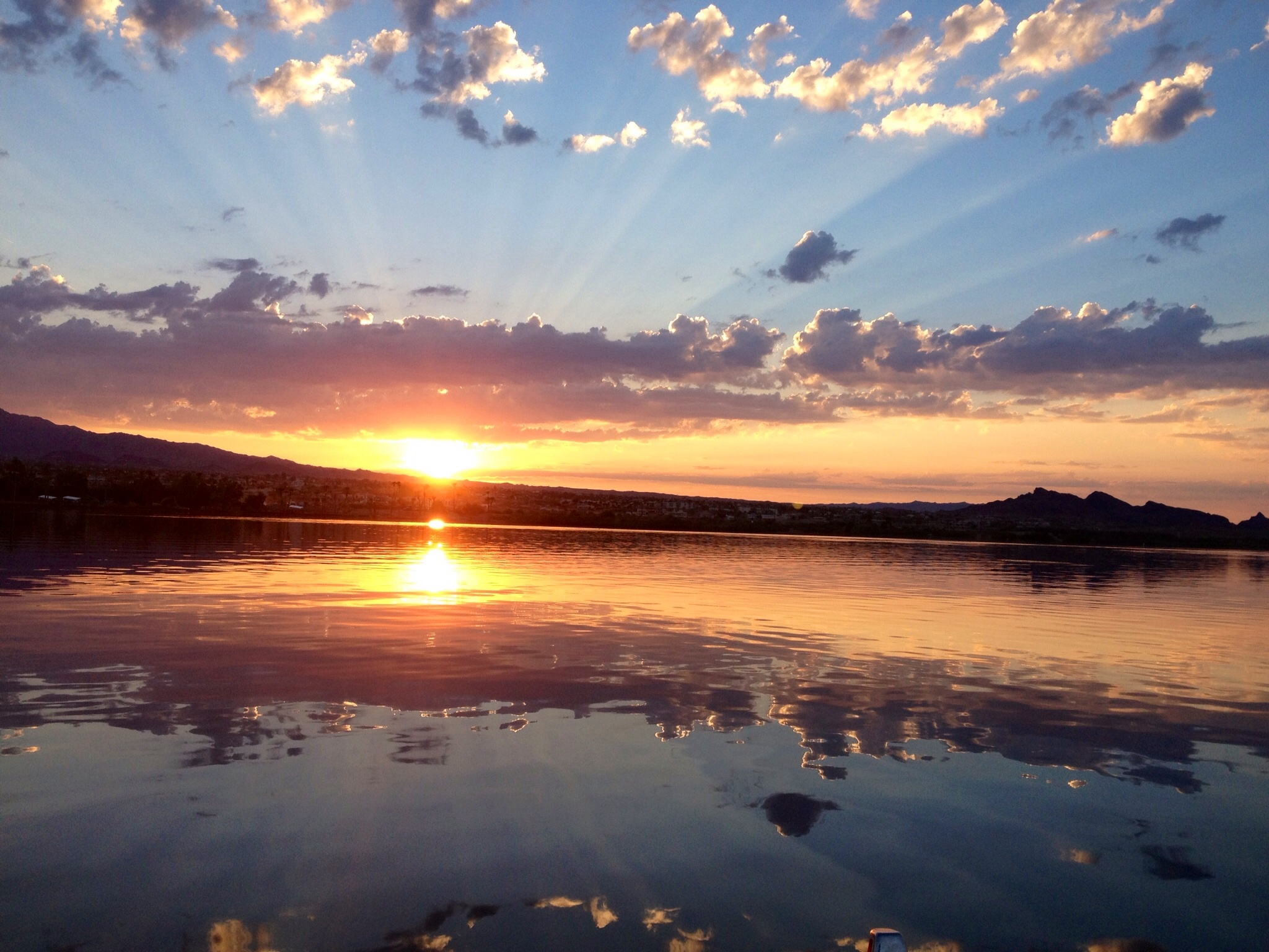 Lake Havasu: Sunset over the water. Photo by Holly M. Lake Havasu: Sunset over the water