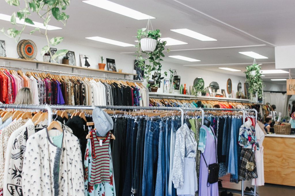 Thrift store rack