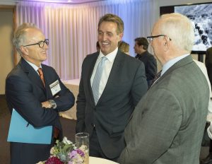RECLAMATION AND SRP: Celebrating a 100-year partnership RECLAMATION AND SRP celebrating a 100-year partnership: (L to R) SRP President David Rousseau, Sen. Jeff Flake and SRP Vice President John Hoopes joined the celebration of the 100-year partnership. Photo by Michael McNamara