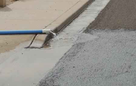 Most cities do not allow for pool water to be drained into the street and storm drain. These eventually drain into washes and rivers.