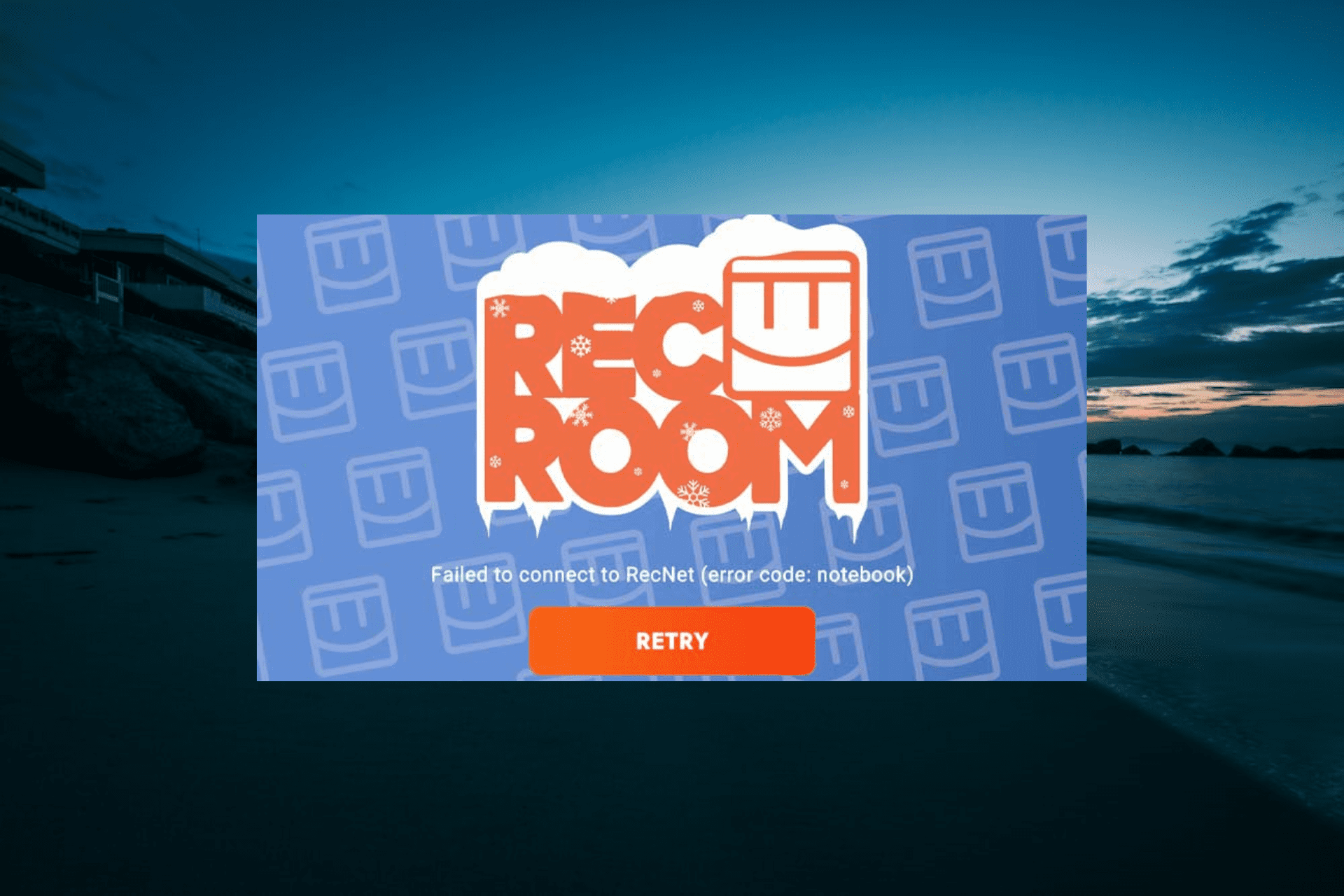 rec room error code notebook